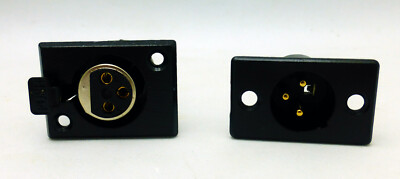 Vampire Wire XLR male and female chassis mount pair 