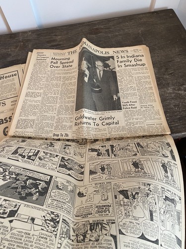 JOHN F. KENNEDY ASSASSINATION NOV 22 & 23, 1963 The Indianapolis News Newspaper - Picture 11 of 14