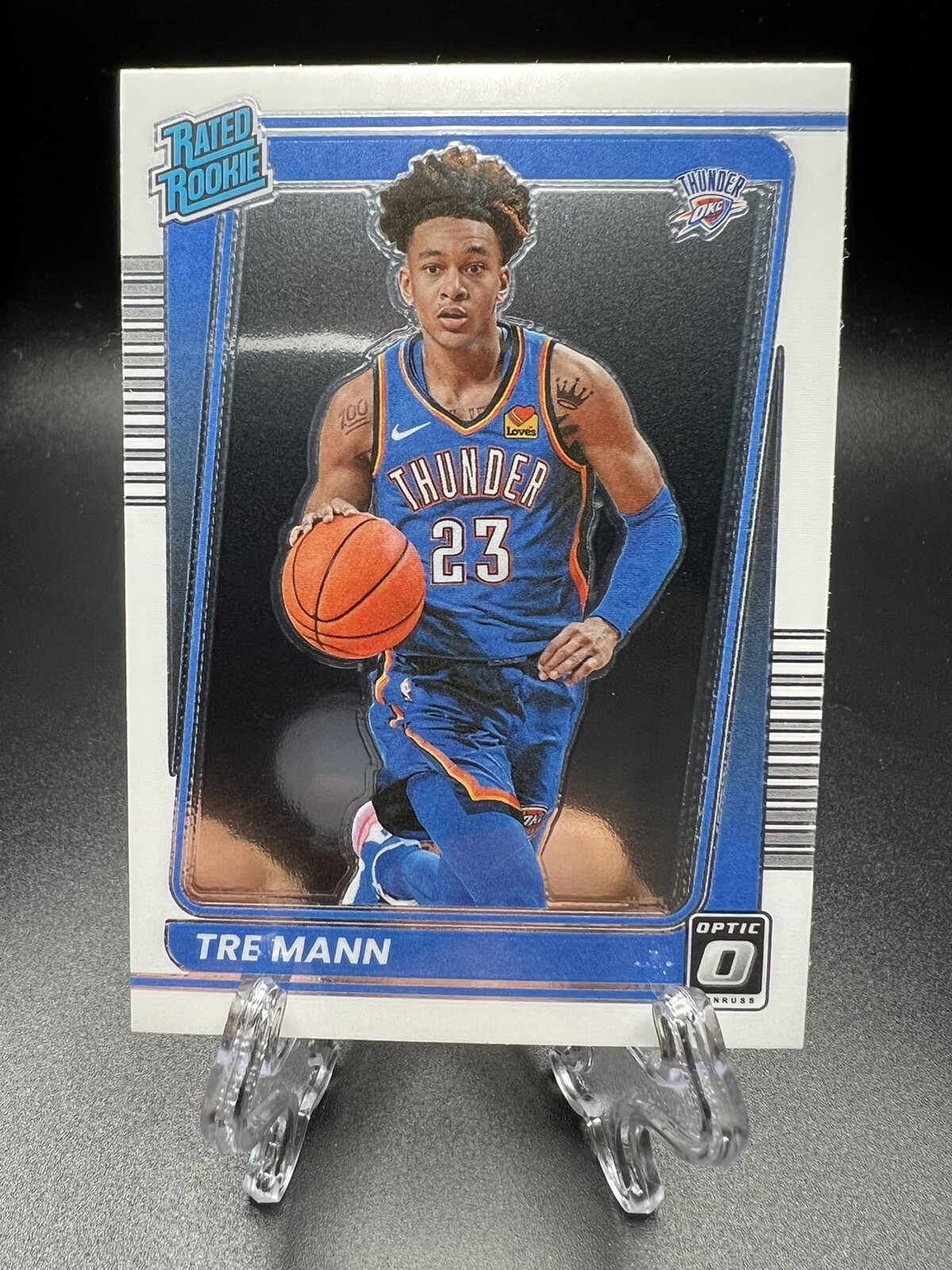 2021-22 Donruss Optic Tre Mann Rated Rookie RC #168 Thunder 0781