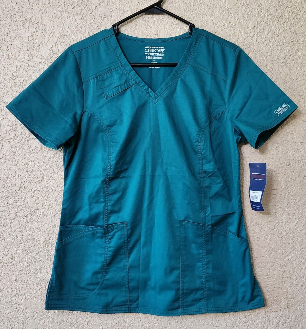 Cherokee Workwear Women's V-Neck Scrub Top Size S Style 4710 Core Stretch