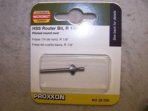 PROXXON #29036 ROTARY HOBBY TOOL ROUTER ROUNDING BIT 1/8 R-IT FITS DREMEL GERMAN