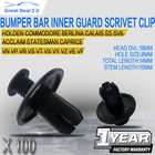 <!--F#f_0-->100 x 8MM Bumper Bar Inner Guard Splash Guard Air Box Scrivet Clip Fits Holden<!--F/-->