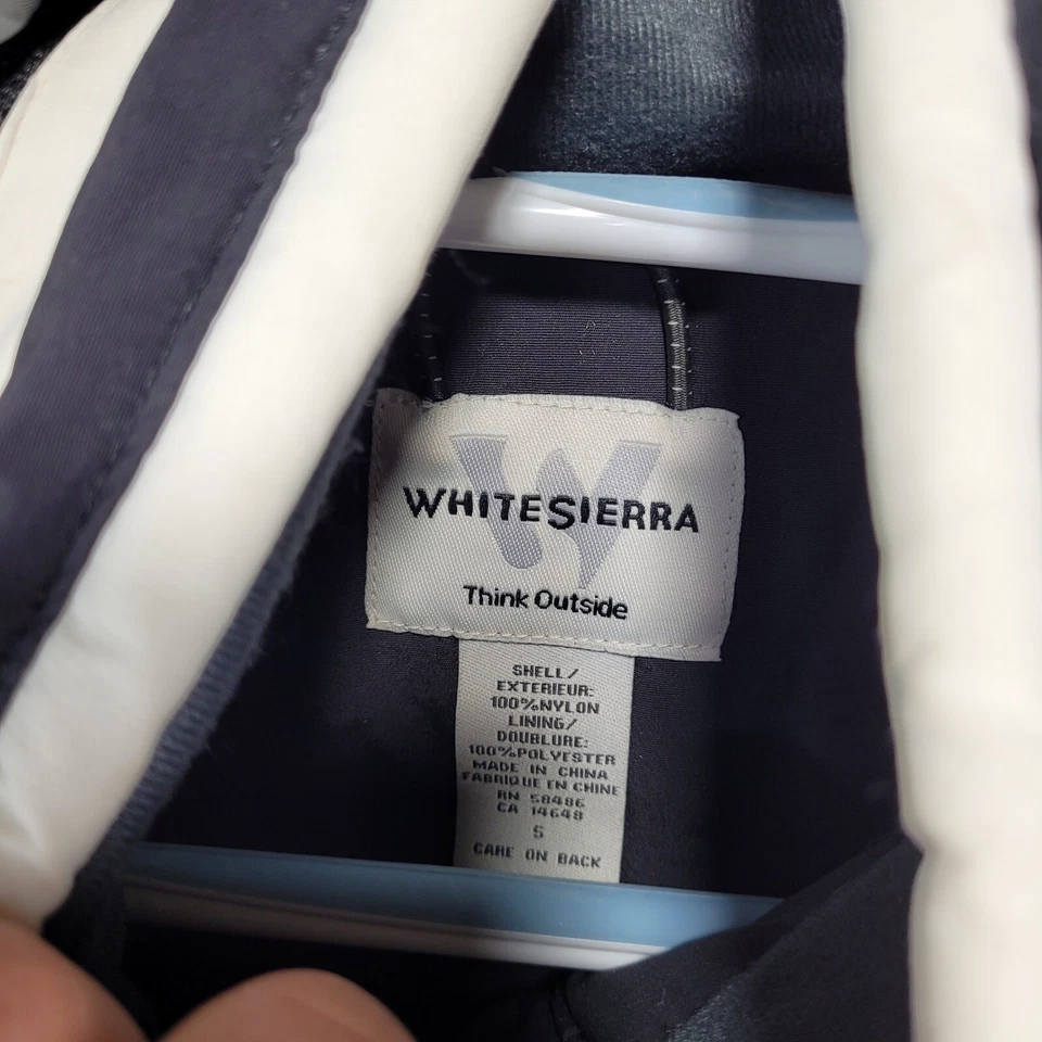 Jaqueta Sierra Branca Feminina Pequena Preta Cinza Com Capuz Zíper Completo Casaco de Inverno Externo - Imagem 2 de 4