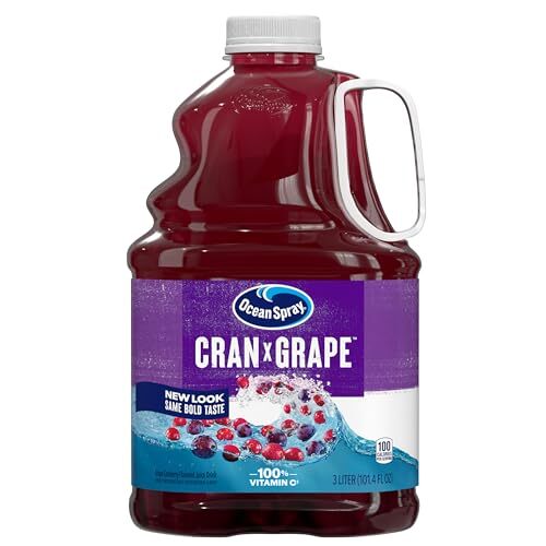 Ocean Spray Cran-Grape Juice Drink 101.4 Fl Oz Pack of 6 Refreshing Beverage 