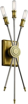 Kichler Lighting 42203NBR - Doncaster 3 Light Wall Sconce in Natural Brass