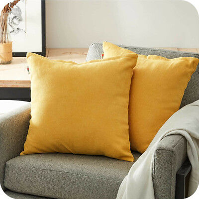 Extra große Sofakissen 60x80 100x100 mit Füllkissen Chenille Rücken Kissen