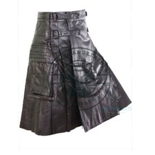 Men  s Handmade Leather Kilt with Pockets  Gothic, Edgy Look for Unique Occasions