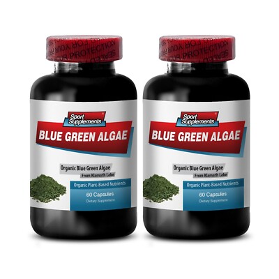 spirulina powder organic - BLUE GREEN ALGAE - immune support - 2 Bottles