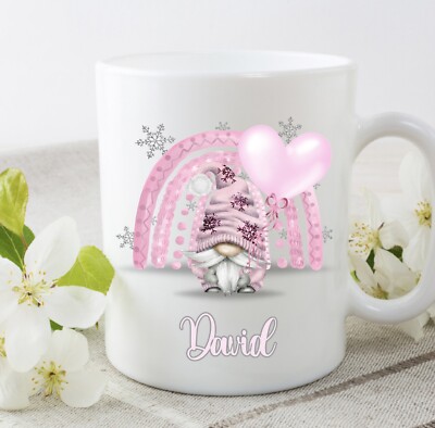 Pink Gonk Gonks Mug Cup Gift Novelty Personalised Birthday Valentine s Present