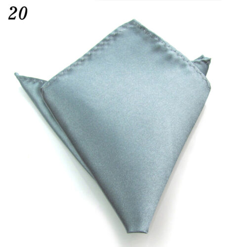 4 pz fazzoletti da uomo fazzoletto colore massiccio abiti in seta Hanky tasca quadrata_A - Foto 32 di 41
