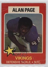 1975 Topps Town Talk All-Star Series Alan Page #1 HOF 0uf1