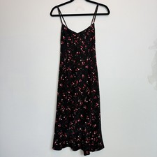 Vintage 90s y2k Express floral midi shift dress sz 7/8 whimsygoth witchy summer