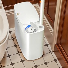 3-In-1 Bathroom Trash Can, with Built-In Toil...