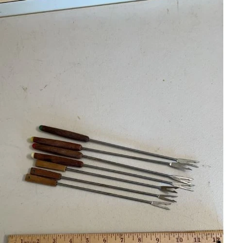 7 PIECE VINTAGE FONDUE UTENSIL SET