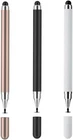 3PC Universal Stylus, 2 in 1 Precision Series Disc Stylus Touch Screen Pen Black