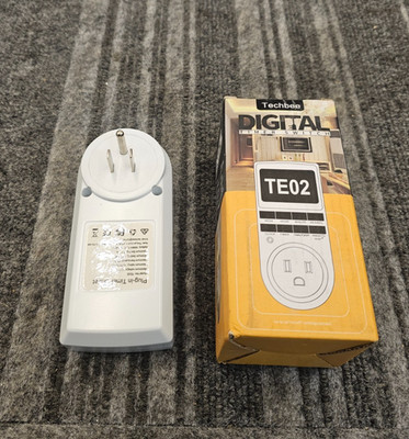 Techbee TE02: Digital Timer Switch Up To 20 Settings Saves Energy