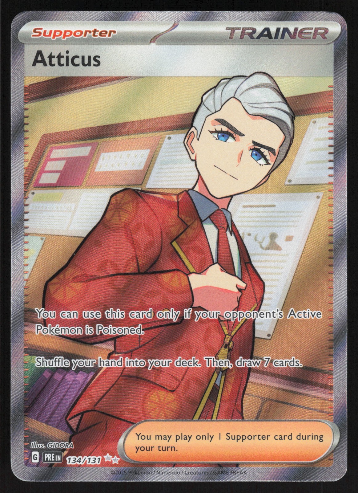 Atticus - Ultra Rare Holo 134/131 NM SV: Prismatic Evolutions Pokemon Card