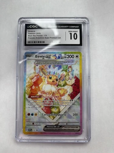 2025 Eevee ex CGC 10 Gem Mint #174 Black Star Promo Tera Prismatic Evolutions 🔥