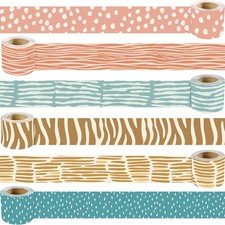 216 Feet Boho Bulletin Board Borders, 6 Rolls Boho Classroom Decor Irregular ...