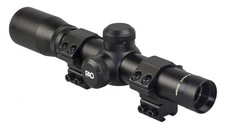 Mira para pistola de aire PAO 2x20 retícula dúplex alivio de ojos largos + anillos de montaje de 9-11 mm