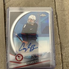 2026 Topps Chrome US Winter Olympics Cayla Barnes Refractor Auto #BCA-CBA Hockey
