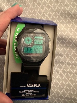 Black/BLUE SCREEN Casio AE1200 Modified Modded Colored Filter