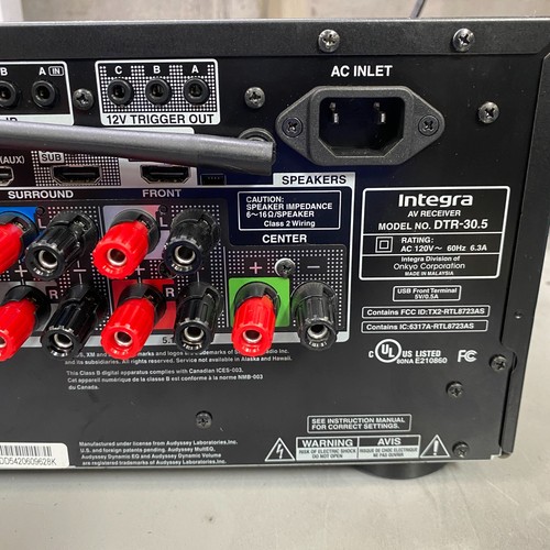 Onkyo Integra DTR-30.5 7.2 A/V Receiver HDMI DTS-HD Dolby - Picture 6 of 9