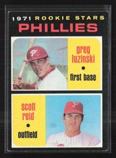 1971 Topps #439 Phillies 1971 Rookie Stars - Luzinski / Reid - EX/EX+ RC