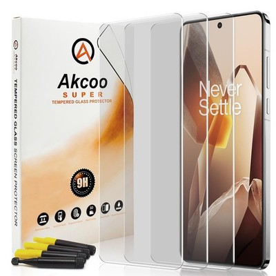 Akcoo Screen Protector for OnePlus 13 [3 Pack], Tempered Glass UV Transparent