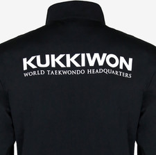 Auténtico cortavientos Kukkiwon Taekwondo negro ligero elástico artes marciales