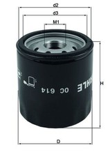 MAHLE OC 614 OIL FILTER FOR ALFA ROMEO,BUICK,BUICK (SGM),CADILLAC (SGM),CHEVROLE