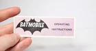 Corgi 267 Batmobile Slip Of Paper Operating Instructions 1960s