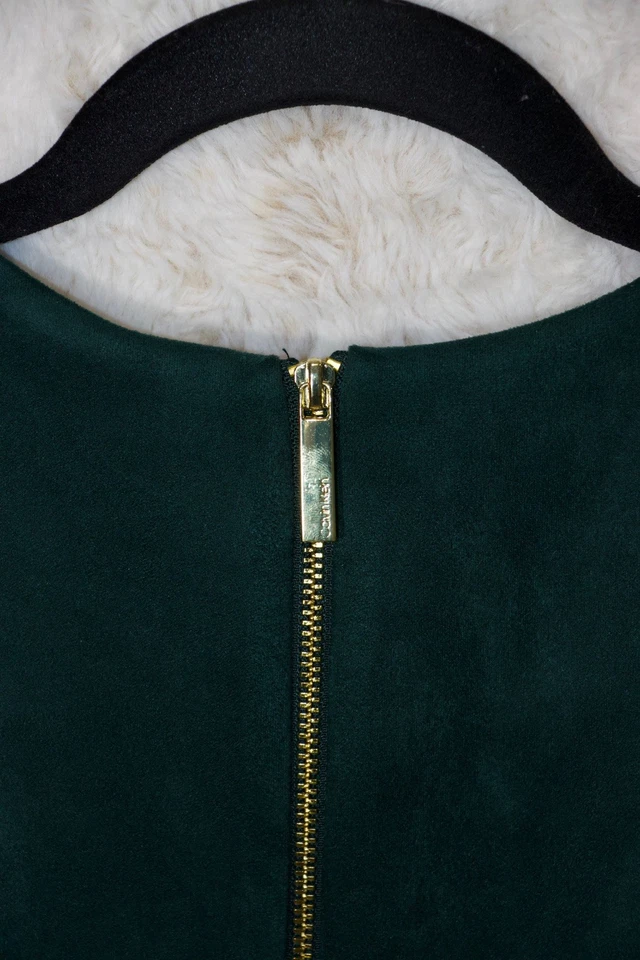 Vestido vaquero de gamuza sintética verde esmeralda de Calvin Klein para mujer talla 4 Foto 3 de 4