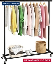 Heavy Duty Clothing Racks for Hanging Clothes Heavy Duty Clothes Rack Rolling...