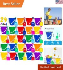Children's 5.28'' Sand Beach Bucket and Shovel Set - 48 Pieces for Parties