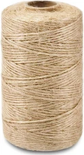 Natural Jute Twine String Thin Ribbon Hemp Twine for Wrapping Christmas, Crafts