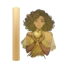 US Stock CALCA 23.6in x 32.8ft / 60cm x 10m Golden Glitter DTF Film Cold Peel