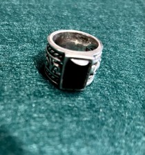 925 Silver Men  s Ring Onyx Stone