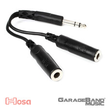 Hosa 1/4" TRS Male to Dual 1/4" Female "Y" Cable, YPP-118
