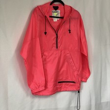 Vintage 80 s/90 s Kaelin Tech Rain Ski Windbreaker Jacket Neon Pink Size Medium