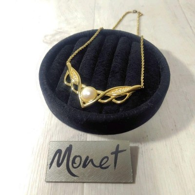 MONET Halskette Choker goldfarben Vintage Damen Accessoire