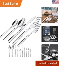 Flatware Set 45 Pieces Silverware Set for 8 Stainless Steel Dishwasher Safe