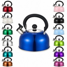 2.5L Stainless Steel Whistling Kettle Stove Top Gas Electric Hob
