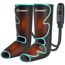 Leg Massager with Air Compression  Heat, Calf  Foot Massager for Circulation ...