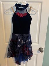 preowned Revolution Dance costume excellent condition child large w/ head piece