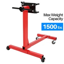 1500LBS Steel Engine Stand 360 Degree Rotating Head Adjustable Mounting Red