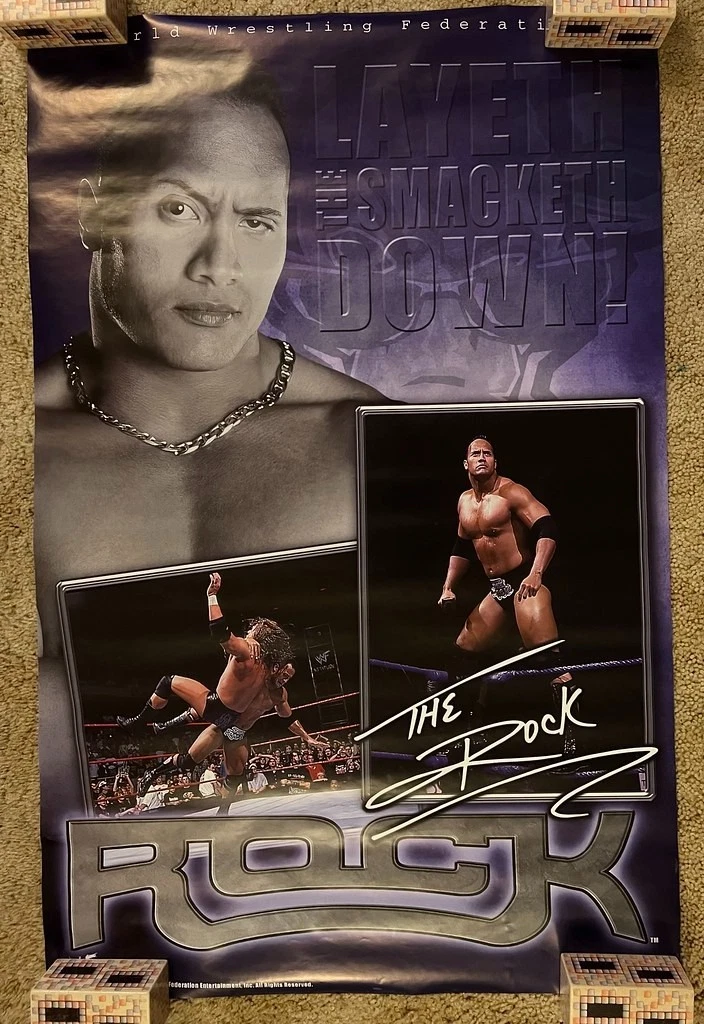 The Rock WWF Wrestling Posters for sale | eBay