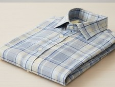 PETER MILLAR Mens Button Down Shirt Plaid Long Sleeve Cotton Casual Size Medium