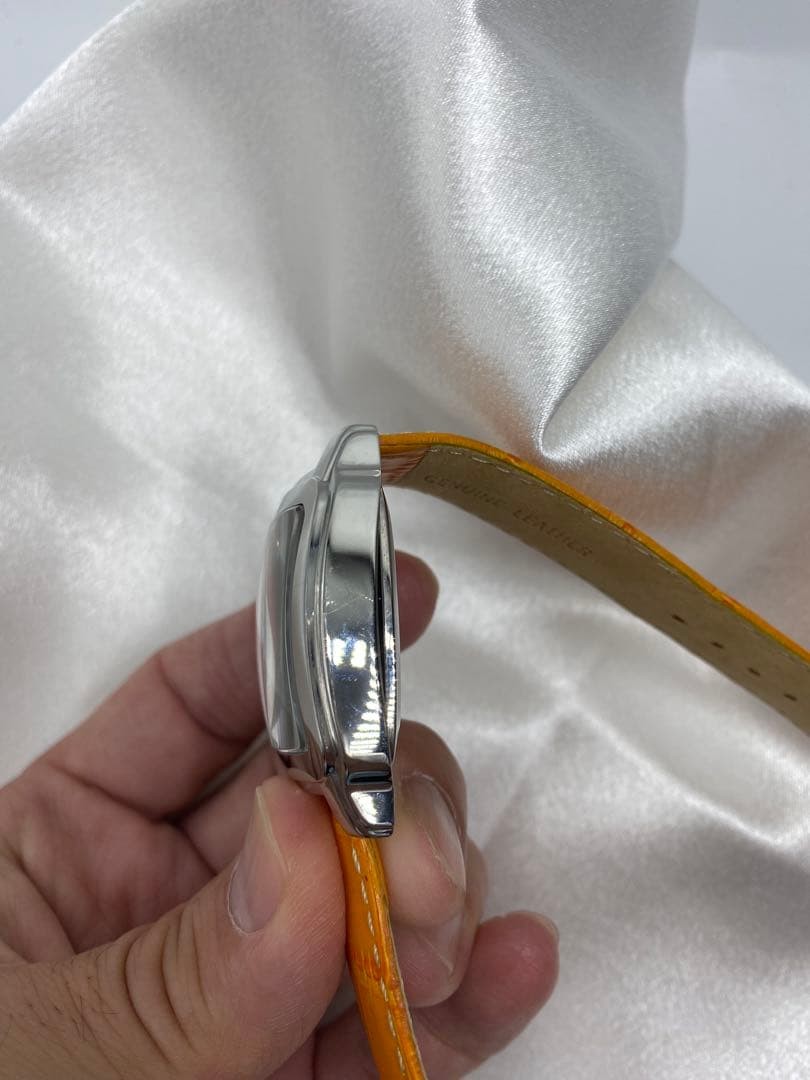 ORIENT Daydate Automatic Square Watch Orange ESAA… - image 8