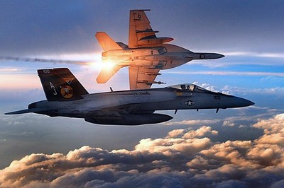 FA 18E Super Hornet Photograph Airplane Aircraft Laminated Poster 18x12